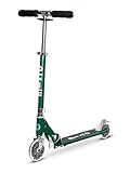 micro Sprite LED Kinder Kinderscooter | Cityroller mit LED-Rollen | klappbar und Lenker höhenverstellbar | ab 5 J. | Tretroller in 6 Farben erhältlich (Forest Green)