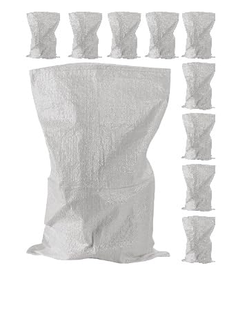 A&A SUPPLIES UK - 10 x Strong Woven Rubble Builder White Rubbish Bags 50 X 80 CM Sacks - Builders Garden Waste Bag - Heavy Duty Polypropylene PP DIY White Jumbo Sack 20 X 30 inches (10) 1 A&A SUPPLIES UK - 10 x Strong Woven Rubble Builder White Rubbish Bags 50 X 80 CM Sacks - Builders Garden Waste Bag - Heavy Duty Polypropylene PP DIY White Jumbo Sack 20 X 30 inches (10)