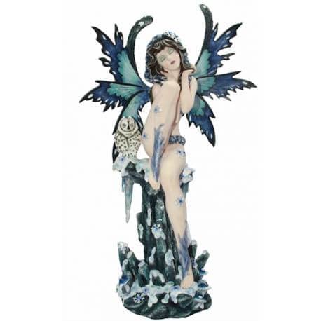 Monde Féérique - Figurine fée Grande Taille Hibou - 50cm
