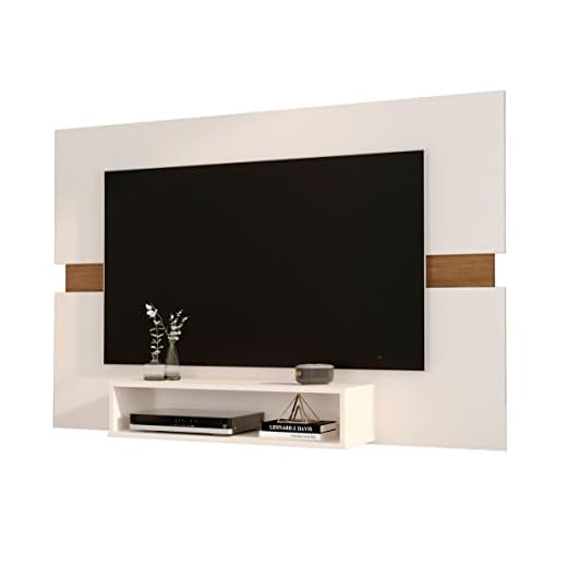 Painel P/Tv Ate 50 Polegadas Sala Mark Cor: Off White C/Freijó