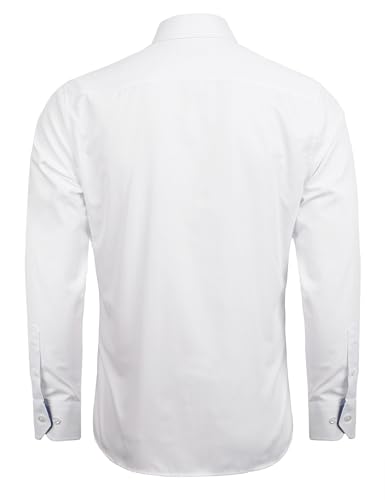 Mens Long Sleeve Dress Shirts Polka Dot Patchwork Button-Down Formal Shirts2