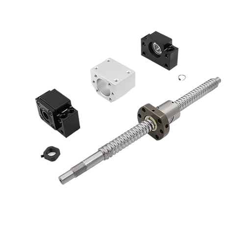 Metal Ball Screw nut end Processing SFS1620 Ball Screw Length 150-550mm Nut Nut Seat Plus BKBF12 Support Seat Ball Screw Set(300mm)
