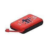 【スパイダーマン】Belkin モバイルバッテリー(10000mAh 20W USB-Cケーブル内蔵) 3C対応 最大20W PD高速充電対応 PPS対応 iPhone&Androidスマホ対応 2台同時充電 PSE技術基準適合 軽量&コンパクト 機内持ち込み可能 アウトドア/災害/緊急用の便利グッズ メーカー保証2年 BPB021qcBR-DY