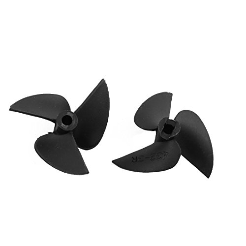 Aexit 2 piezas 28 mm x 13 mm de plástico de 3 paletas RC Barc-o giratorio anti-hélice 3 mm agujero negro (762db8770fdb26717ea99e9e90f2fc9d)