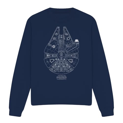 Sweatshirt Millenium Lines Star Wars mixte en coton confort noir - 4
