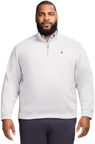 IZOD Men's Big and Tall Advantage Performance Quarter Zip Fleece ...