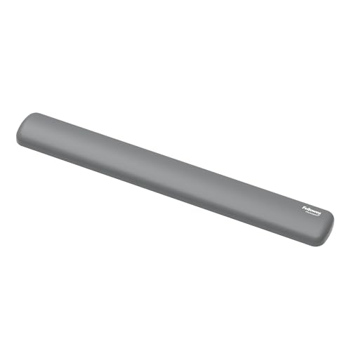 Fellowes Reposamuñecas Teclado Breyta Gris – Hex Cushion Technology, Silicona, para Teclado estándar, para Uso con Ordenador, Mac o portátil. Adecuado para casa, Oficina y Gaming.