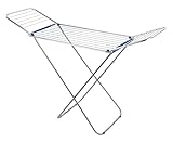 Longitud de secado: 16 m WENKO Tendedero Wings - 16 m longitud secado, plegable, Aluminio, 175 x 112 x 56 cm, Plata mate