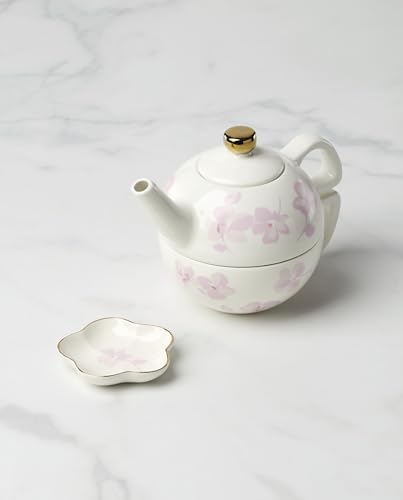 Image of kate spade new york Spring Pansies Tea For One With Tea Bag Holder