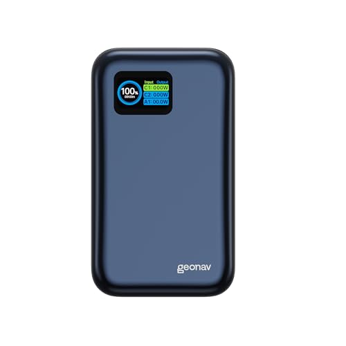Geonav Power Bank 20000mAh 65W Para Notebooks, Tablets e Smartphones, PB20K65WBL