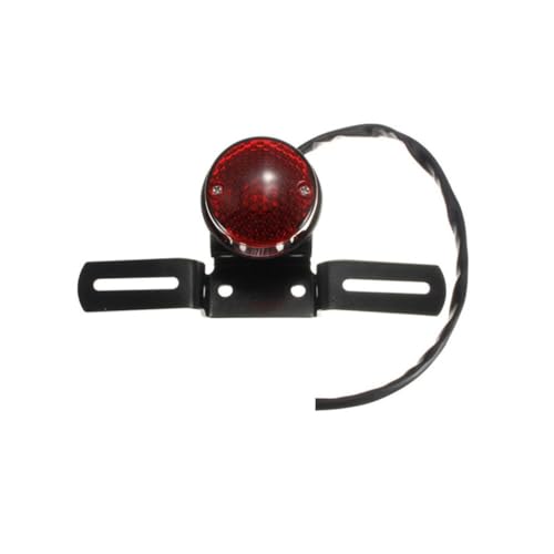 Feu arrêt arrière frein moto rouge ZHANGTONG avec support de plaque pour Bobber