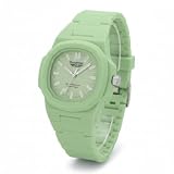 Pierre Bonnet Orologio 9276 Unisex in Policarbonato – Stile Moderno Design Iconico, Movimento al Quarzo, Deployante, Resistente all’Acqua Colorato Casual Sportivo (Pistacchio)