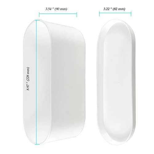 Ningwaan 10 Set 9 X 3.5 X 3.3 Inch Window Box Planter, White Rectangle Plastic Plant Planter With Saucers And Drainage Hole , Plastic Plant Pot For Windowsill Balcony Garden Home Office #TOP1