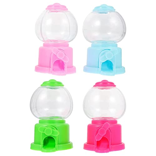 Cpolebev MáQuina de Chicles, Minidispensador de Caramelos de 3,7 Pulgadas, MáQuinas de Chicles para Regalos de Fiestas Infantiles (Paquete de 4)