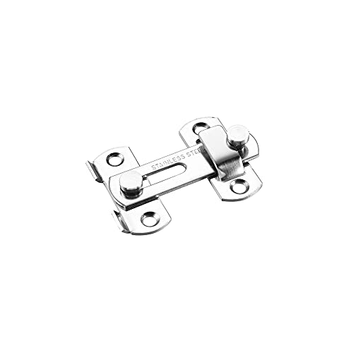 Tidorlou Stainless Steel Flip Latch Gate Latches Bar Latch Safety Door Lock For Pet Gate,Cabinet Furniture, Window,Brushed Finish (Adjustable Distance: 3.9-6.2Cm, Silver) #TOP1