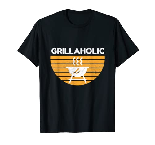Grillaholic BBQ Grill Master BBQ Ahumador Chef Dad Camiseta