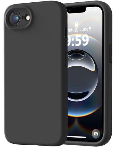 Image of LOVE 3000 Designed for iPhone 16e /17e Case, Premium Silicone with [Soft Anti-Scratch Microfiber Lining] Shockproof Protective Phone Case for Men Women Girls 6.1 inch, Black