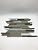 Simple Tile - 5 Sheets Glass and Metal Mosaic Tile for Kitchen Backsplash, Bathroom Shower Wall, Etc, "Earth Collection", Mixed Strips, 12"X12"X5/16" (Set of 5 Sheets)
