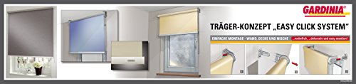 GARDINIA Seitenzug-Rollo, Decken-, Wand- oder Nischenmontage, Lichtdurchlässig, Blickdicht, Alle Montage-Teile inklusive, Weiß, 122 x 180 cm (BxH)
