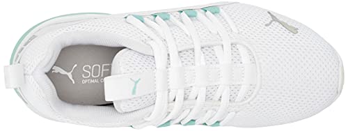 PUMA PUMA Axelion Running Shoe, White-Eggshell Blue, 12.5 US Unisex Little Kid