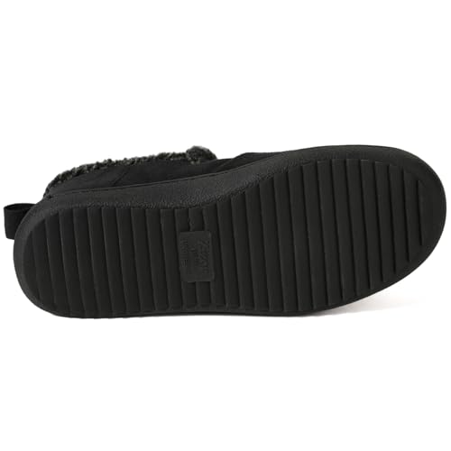 Image of Zizor Men's Warm Slippers Suede Memory Foam Loafer House Shoes