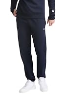 Champion Men's Powerblend Relaxed Bottom Fleece Pants, navy, Small US