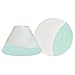 Yankee candle 1507853 Serene Sandblast Aqua Paralume e piatto grande, Vetro, Bianco/Verde, 15.6x14.4x10.9 cm