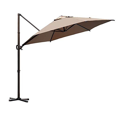 Abba Patio 9ft Patio Offset Hanging Umbrella Outdoor Cantilever Sturdy Umbrella with Crank