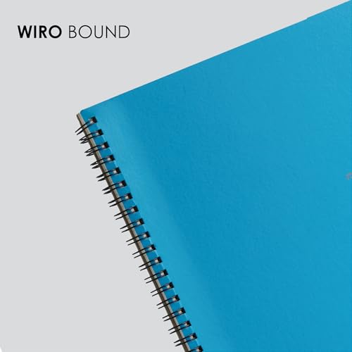 Image of myPAPERCLIP NeoWiro B5 Spiral Unruled Notebook | 160 Pages, 80 GSM, 250 GSM Soft Cover, B5 (6.93 x 9.84 in) | Wiro Bound | Light Blue