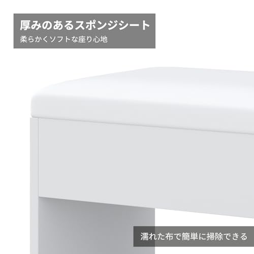 37.0 inches (94 cm) Wide Dresser with Outlet Mirror and Lighted Vanity with 3 Levels of Dimming, Suitable for Bedroom, Dressing Room, Workspace with Stool, White