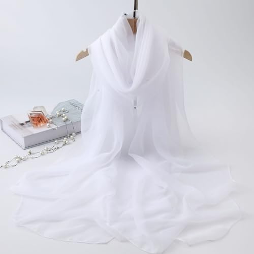 Solid Color Silk Feeling Scarf Fashion Soft Scarves Wrap Long Lightweight Shawls4