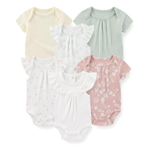 Image of JELYLOVE Fashion Baby Boy Girl Bodysuits 6-Pack Casual Cotton Soft Infants Outfit New born Clothes