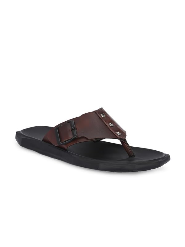 BIZORA Stylish Mens Casual Cushioned Slippers, Mens Sandals, Comfortable Slippers, Wedges Sandals for Mens - (B-D1-BROWN-8) (B0D7J4PHFS) Amazon Price History, Amazon Price Tracker