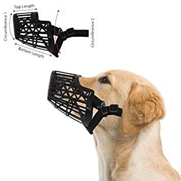 Western Era Adjustable Muzzle, Mouth Cover for Puppy/Dogs (Black) (Extra Large)