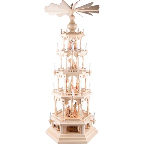 Erzgebirge Palast Gerd Protzner Holzkunst 4-stöckige Pyramide Christi...