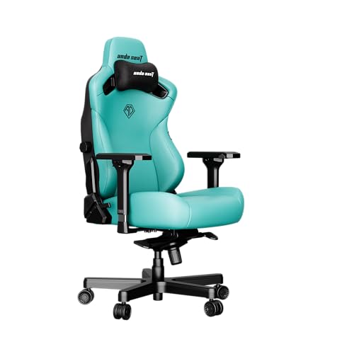 Anda Seat Kaiser 3 Large Gaming Chair for Adults - Ergonomic Green PVC Leather Gaming Seat with...