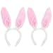Produktbild Hasenohren Haarreif,Hase Ohren Haarbänder 2 stücke Rosa und weiß Plüsch Hase Ohren Haarbänder für Ostern Party Hochzeit Geburtstag Kostüm Cosplay
