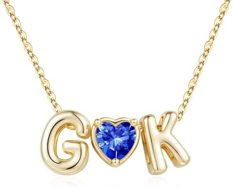 M MOOHAM Birthstone Necklaces for Women - Blue September Sapphire Birthstone Nec