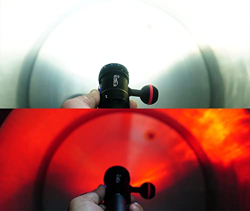Dive Video Light 2000 Lumen Dive Photography Camera Light For Gopro Dive Led Flashlight Lamp, 100M/330Ft Underwater Flood Light With White Beam Red Beam Battery Rechargeable Torch Nitescuba V20 #TOP2