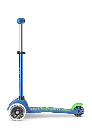 Image of Micro Kickboard | Mini LED Kids Scooter for Ages 2-5 | Children up to 110 lbs | 3 Wheel Lean-to-Steer Design | Adjustable T Bar | Smooth Ride, Motion Activated PU LED Wheels | Swiss Design