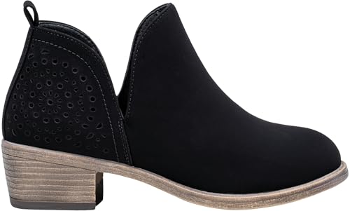 Vepose Women's Fashion Ankle Booties Combat Boots for Women, Eight Eyes