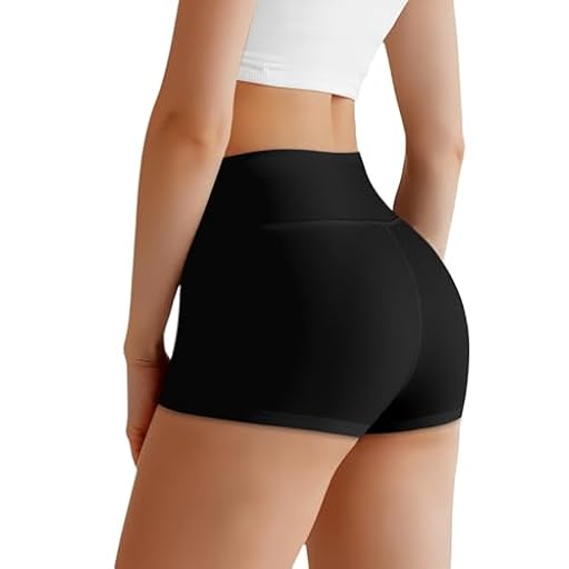 AOOSA Short de Cintura Alta para, Pantalon Corto Elásticos Antirozaduras Hotpants, Mallas Push Up, Pantalón Corto Shorts Deportivos Mujer para Yoga, Gimnasio, Ciclismo | Ya disponible en tu tienda friki favorita! En mundofriki.es!
