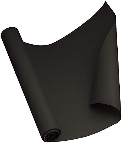 Black Paper Roll 18 by 1800 Inches (150 Feet) - Use it as Black Construction Paper, Black Poster Board, Black Wrapping Paper, Black Kraft Paper Roll, Art Paper Roll, Poster Paper, Bulletin Board Paper