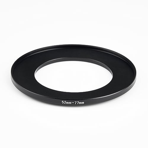 Image of 52mm to 77mm Step-Up Ring Filter Adapter,for All Brands UV ND CPL, Metal Ring Step-Up Rings Adapter Filter (52mm-77mm)