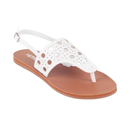 Image of Metro Women Synthetic Leather Flat Sandal