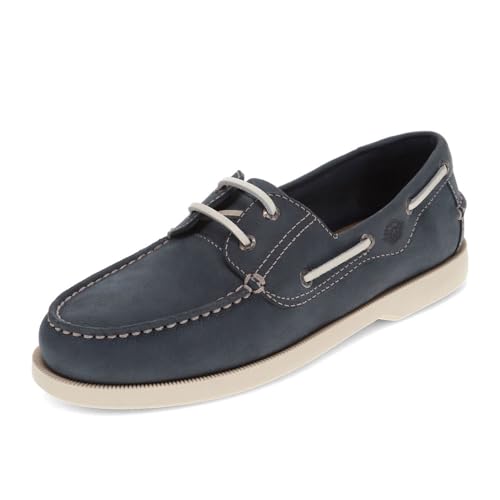 Image of DOCKERS Castaway Mens Boat Shoes Classic Leather Casual Shoes for Men, Navy, 10.5 M