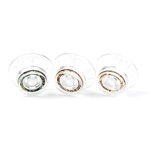 Homoyoyo 3個エレキギター用プラスチック製ノブ ギター交換部品 目盛付きコントノブ