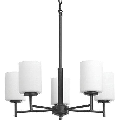 Progress Lighting P4319-31 Transitional Five Light Chandelier from Replay Collection in Black Finish