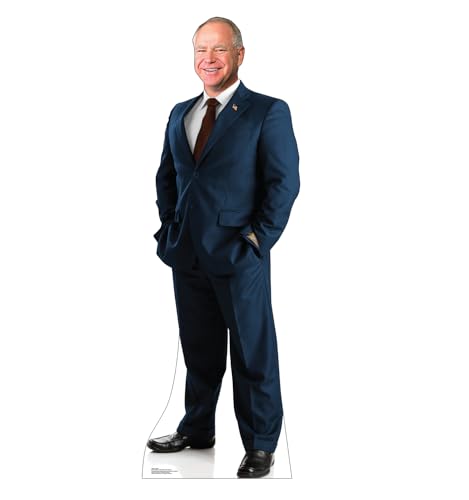 Image of Cardboard People Tim Walz Standee Life Size Cardboard Cutout Standup