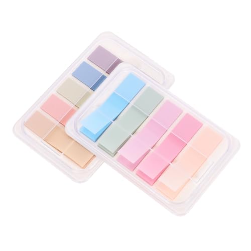 Mikikit Tiras Adhesivas de Lectura Pet Semitransparentes 4 Cajas Colores Suaves para Oficina y Hogar, Pegatinas Índice Portátiles Prácticas, Pestañas Señaladoras Compactas